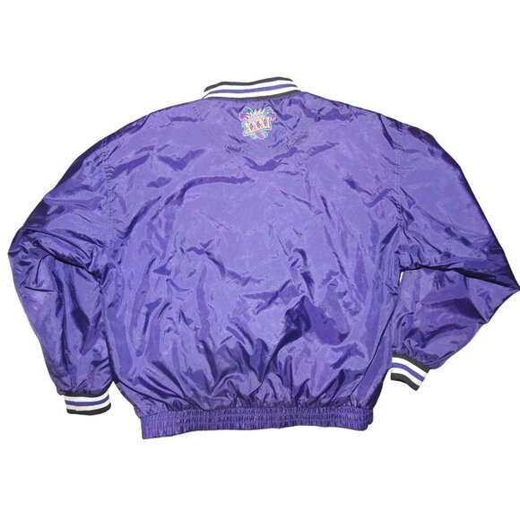 Vintage Pro Player Super Bowl XXXI 1997 Pullover Purple Windbreaker Jacket Large - Picture 6 of 8